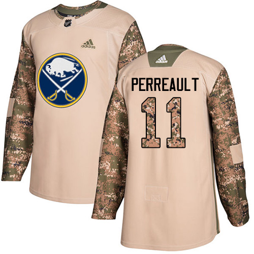 Adidas Sabres #11 Gilbert Perreault Camo Authentic Veterans Day Stitched NHL Jersey
